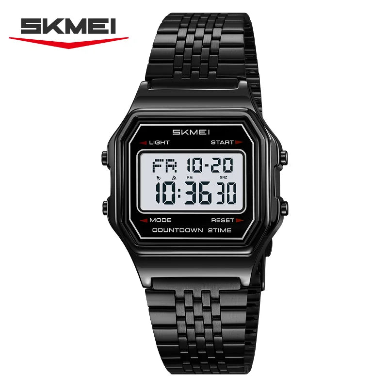 Luxury Men's Digital Watch Waterproof Stainless Steel LED Sport Watch