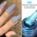 2-in-1 Glitter Top Coat Gel Nail Polish - Holographic Semi-Permanent UV Varnish