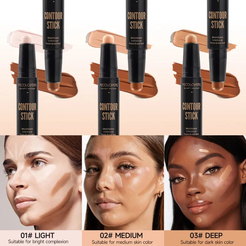 Double-Ended Facial Makeup Concealer Stick Lightweight Cosmetic Tool