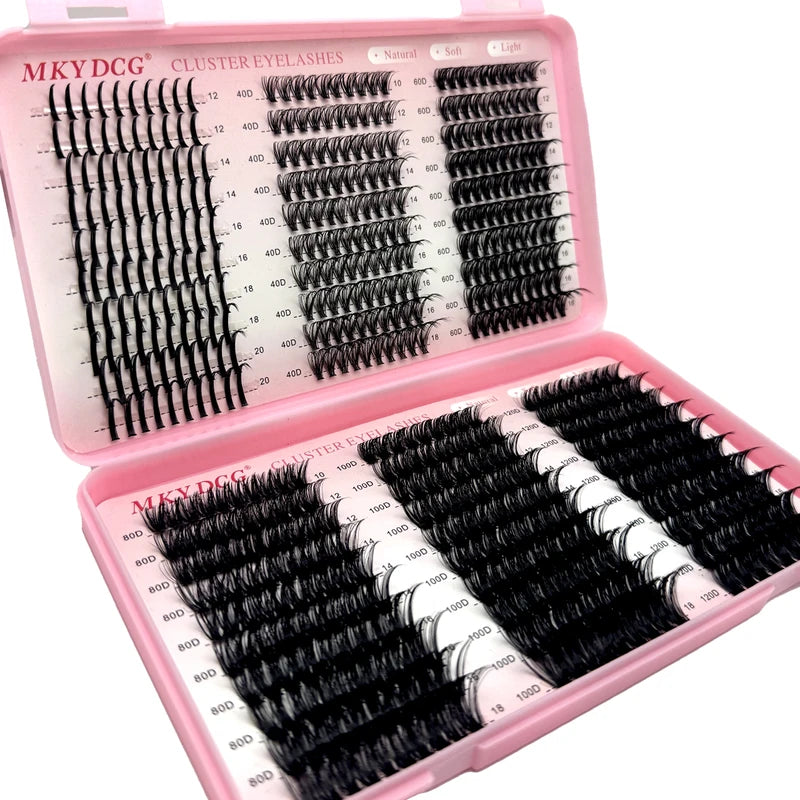Cluster Eyelashes with Lash Spikes - Wispy Fluffy Fake Eyelash Clusters for Makeup