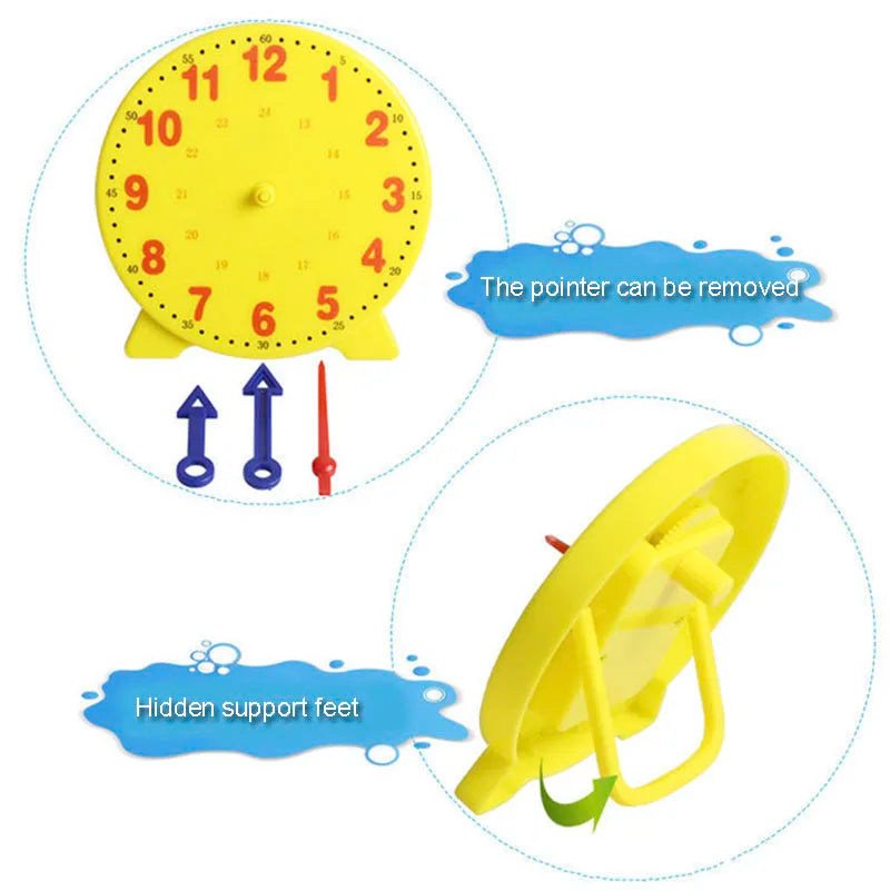 Children Montessori Educational Clock Toy - Time Recognition & Learning Aid