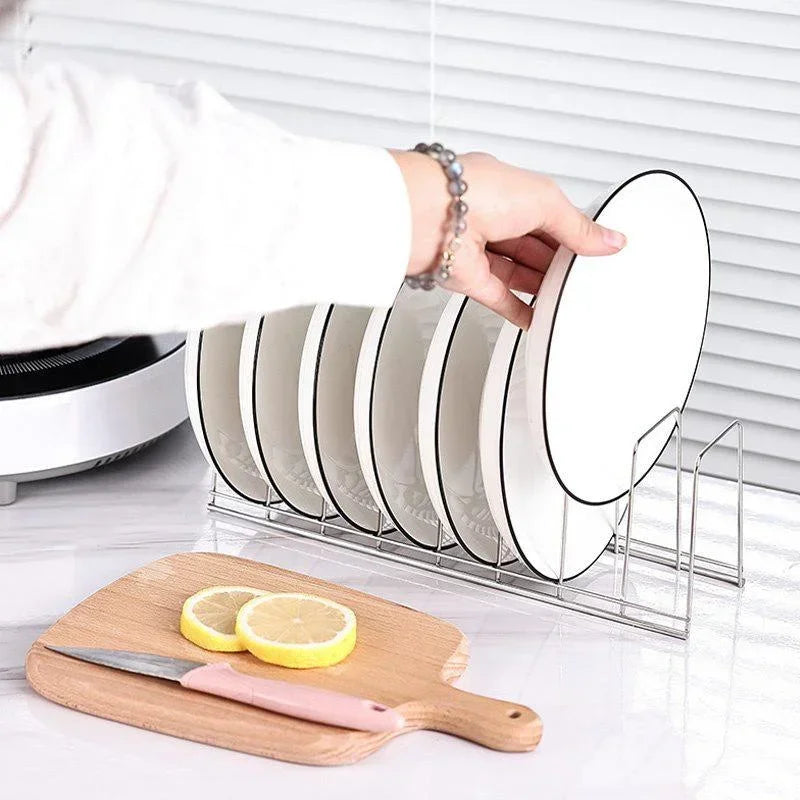 Stainless Steel Dish Rack Kitchen Drainage Organizer 30cm Silver
