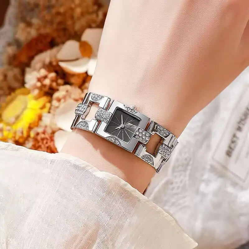 Fashion Square Rhinestone Women Watches Quartz Watch for Girls - Multiple Colors
