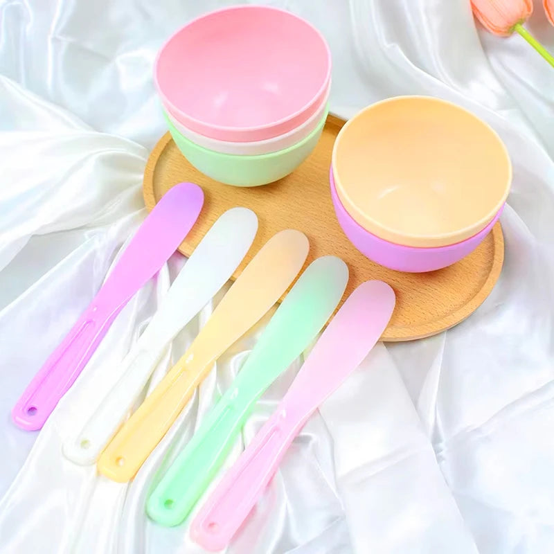 Silicone Face Mask Bowl Set with Spatula and Brush for DIY Skin Care
