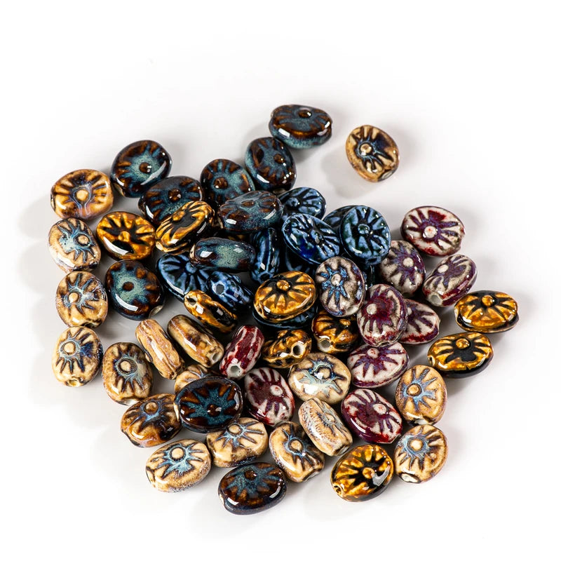 High-Quality Ceramic Beads Pendant for Jewelry Making - 10pcs Special Shape