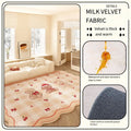 Luxury Living Room Carpet - Imitation Cashmere Non-Slip Floor Mat for Bedroom & Home Decor