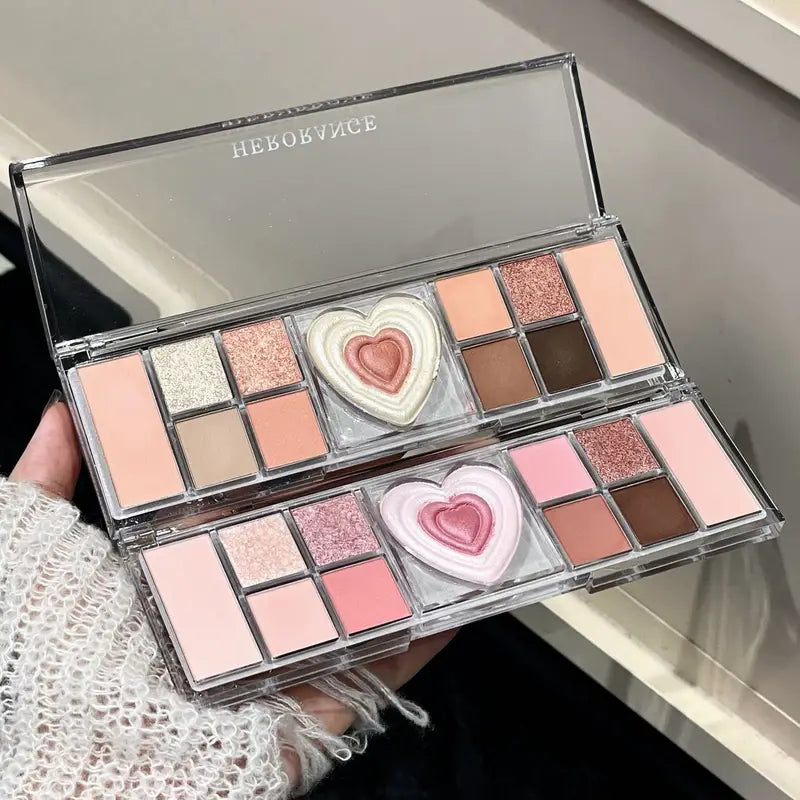 12-Color Eyeshadow Palette with Pearlescent & Matte Finishes - Versatile Makeup Set