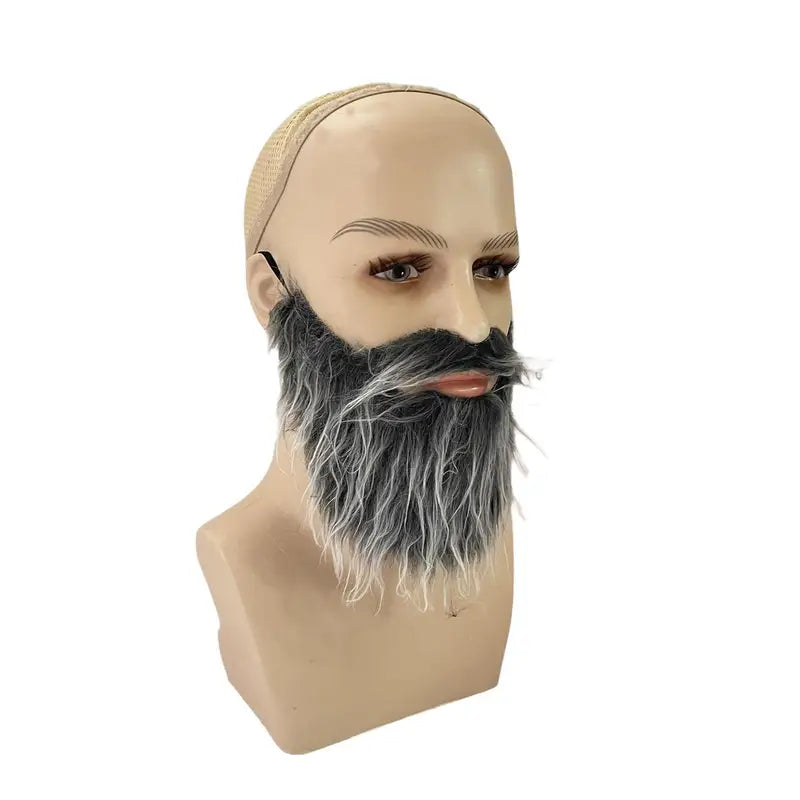 Fake Beard for Party Costumes - Realistic Mustache Prop for Carnival & Halloween