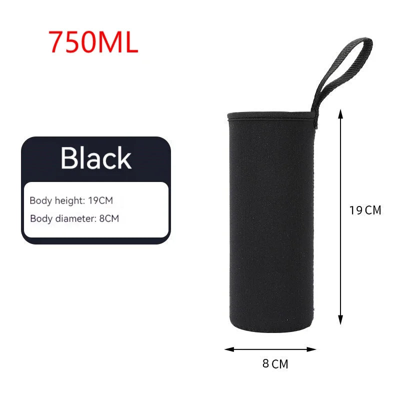 Insulated Neoprene Water Bottle Holder Pouch 750ML-1500ML Travel Thermos Cover