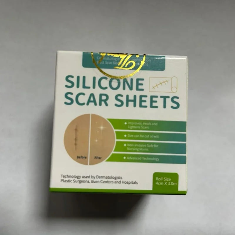 Silicone Scar Sheets Self-Adhesive Reusable Skin Care Tape - 4cm x 3m