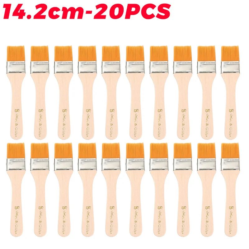 Multi-Purpose Wooden Handle Paint Brushes Set for Furniture Wall Door Cabinet DIY Painting
