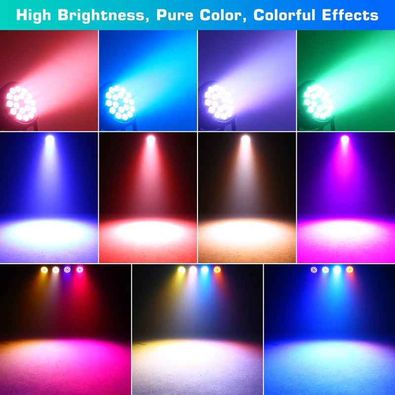 RGBWA+UV 6IN1 Par Light with DMX512 for Disco, Party, Stage Lighting