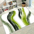 Realistic Garden Style Lawn & Wild Daisy Print Rug Non Slip Indoor Outdoor Mat