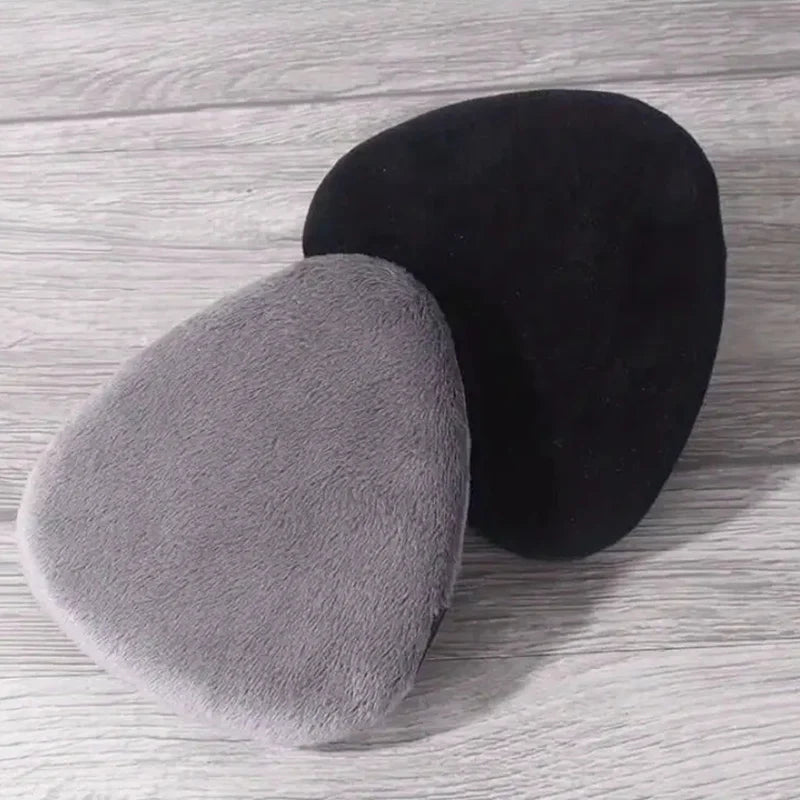 Large Velvet Powder Puff for Loose & Setting Makeup - Triangle Pointed Cosmetic Sponge