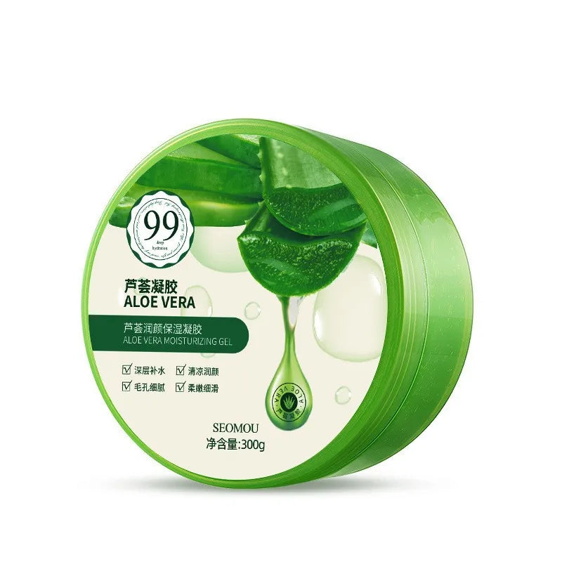 Pure Aloe Vera Gel 300G - Natural Sunburn Relief & Hydrating Face Body Hair