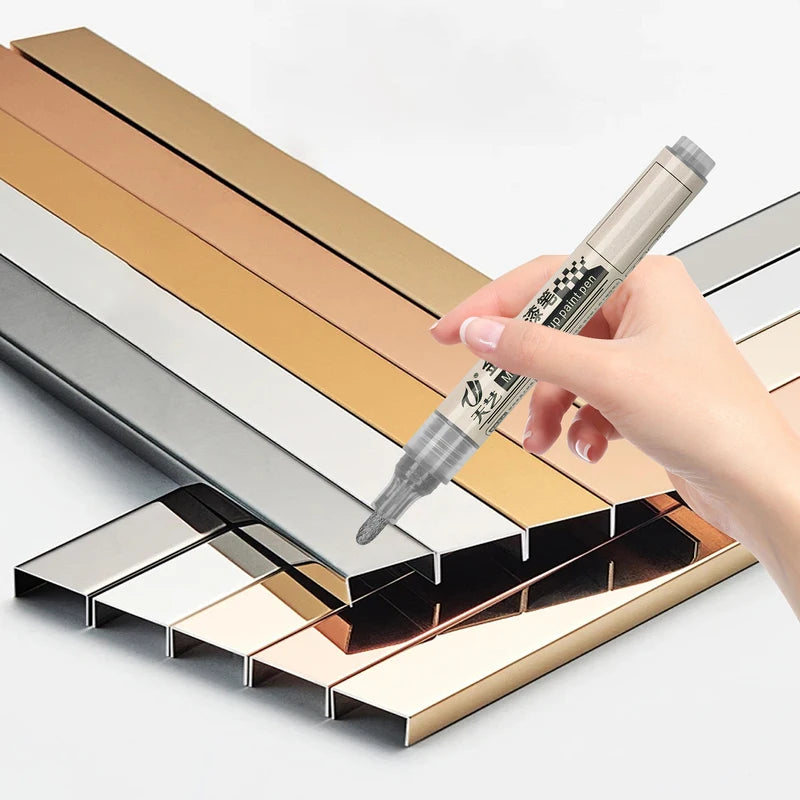Metal Touch-Up Paint Pen Waterproof Industrial Marking Tool - Multiple Colors