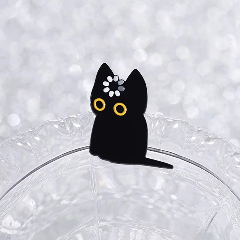 Black Cat Void Loading Enamel Pin Cartoon Kitten Meme Jewelry Brooch Gift