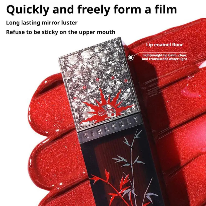 Longlasting Hydrating Lip Gloss with Chameleon Glitter - Pearlescent Lipstick 3.5g