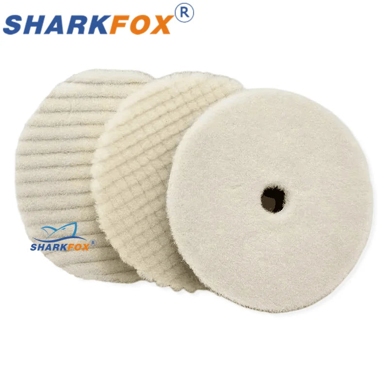 Car Polishing Pads Wool & Sponge Buffing Discs 125/150mm for Waxing & Detailing