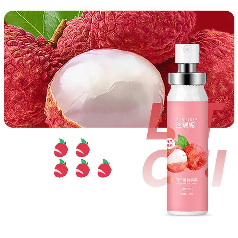 Fruity Breath Freshener Spray 20ml - Long-Lasting Mint & Fruit Flavors
