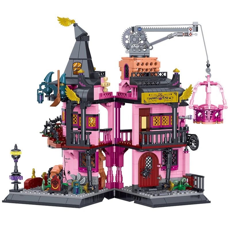 Halloween Gift Magic Laboratory Building Blocks Set for Kids - Architecture Puzzles & Models