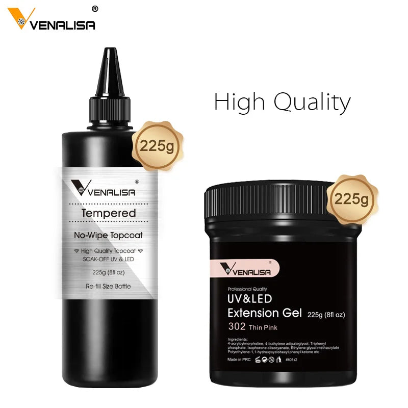 Diamond Long Wear Gel Top Coat 30/60ml Nail Refill & Glossy Finish - Anti Yellowing
