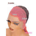 250% Density Light Pink Human Hair Wig 30 Inch Lace Frontal 13x6