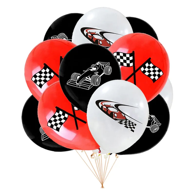 12 Inch Motorcycle Racing Latex Balloon Set - Kids Birthday Party Decor