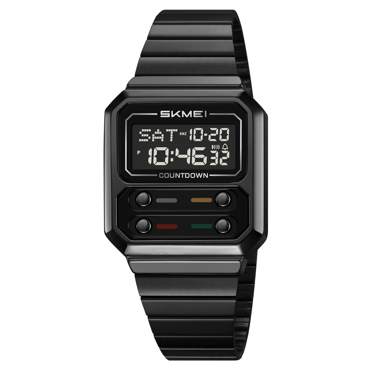 Men's Retro Digital Watch Waterproof Chronograph Business Wristwatch