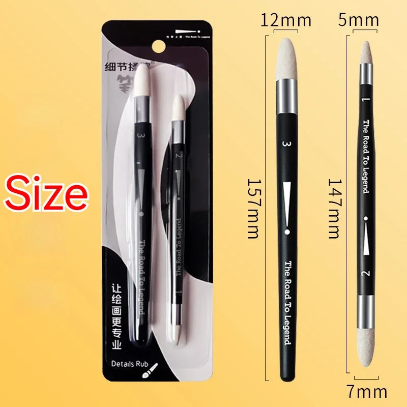 Artist Blending Pen Washable Sketch Rubbing Sponge Brush for Drawing & Correction