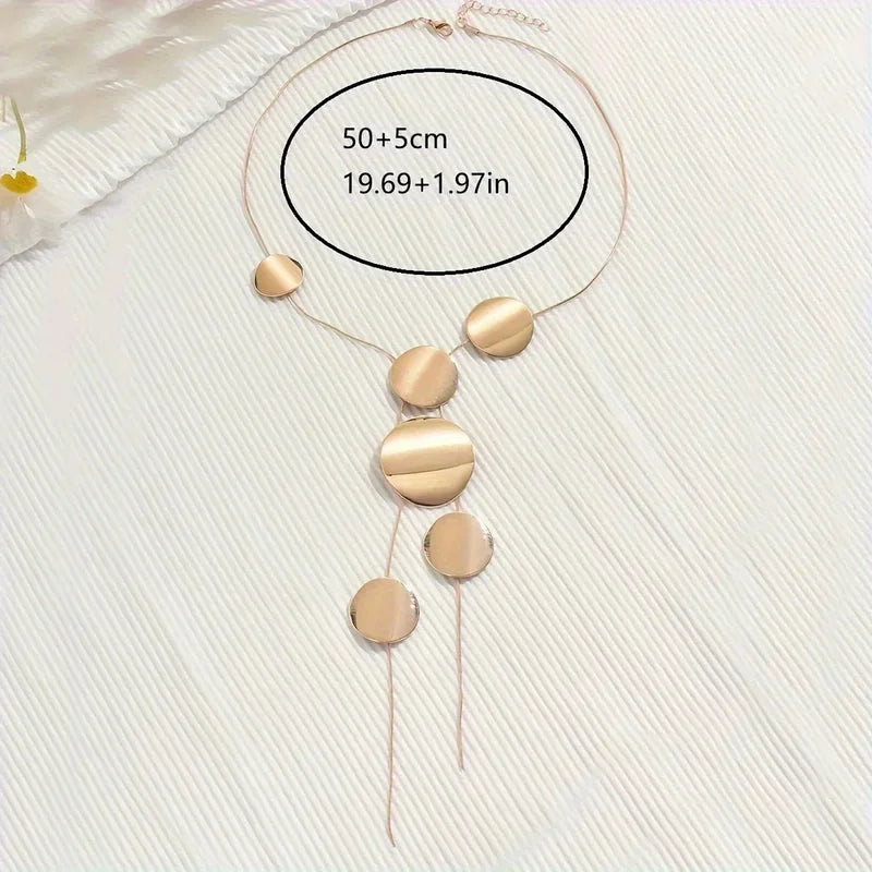 Elegant Irregular Round Tassel Necklace for Women - Party Jewelry Gift