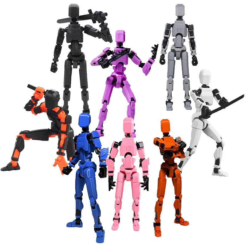 Multi-Jointed Action Figure Robot & Dog Toy Set - Creative Kids Gift