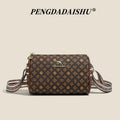 Women's Alphabet Print Shoulder Bag Retro Crossbody Trendy Handbag