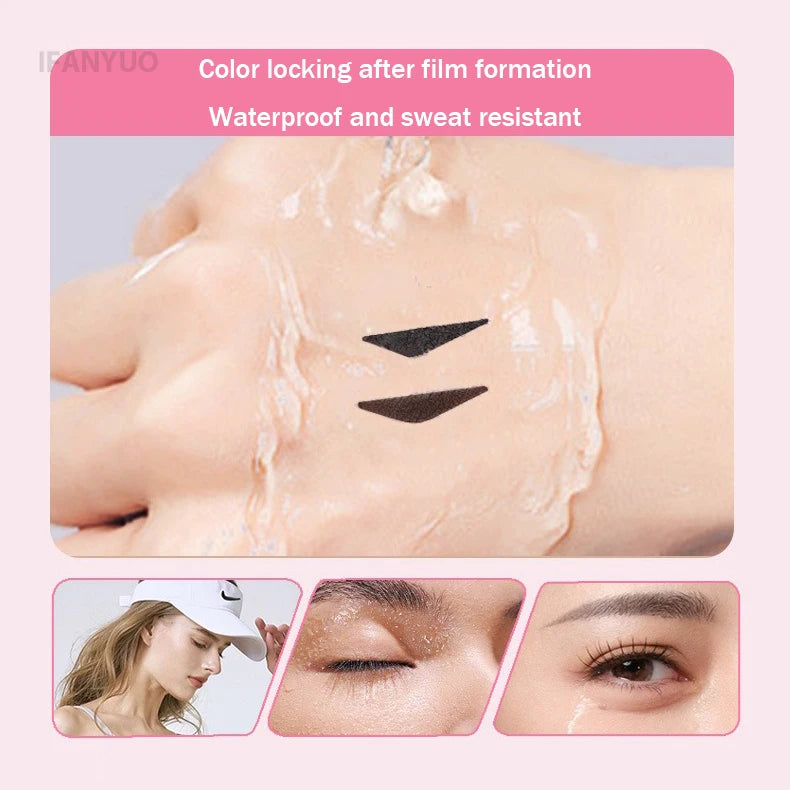 Waterproof Liquid Eyeliner Pen with Integrated Stamp for Precise Symmetrical Eye Makeup