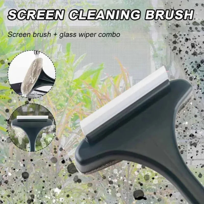 Multi-Purpose Window Screen Cleaning Brush Handheld Glass & Mesh Cleaner