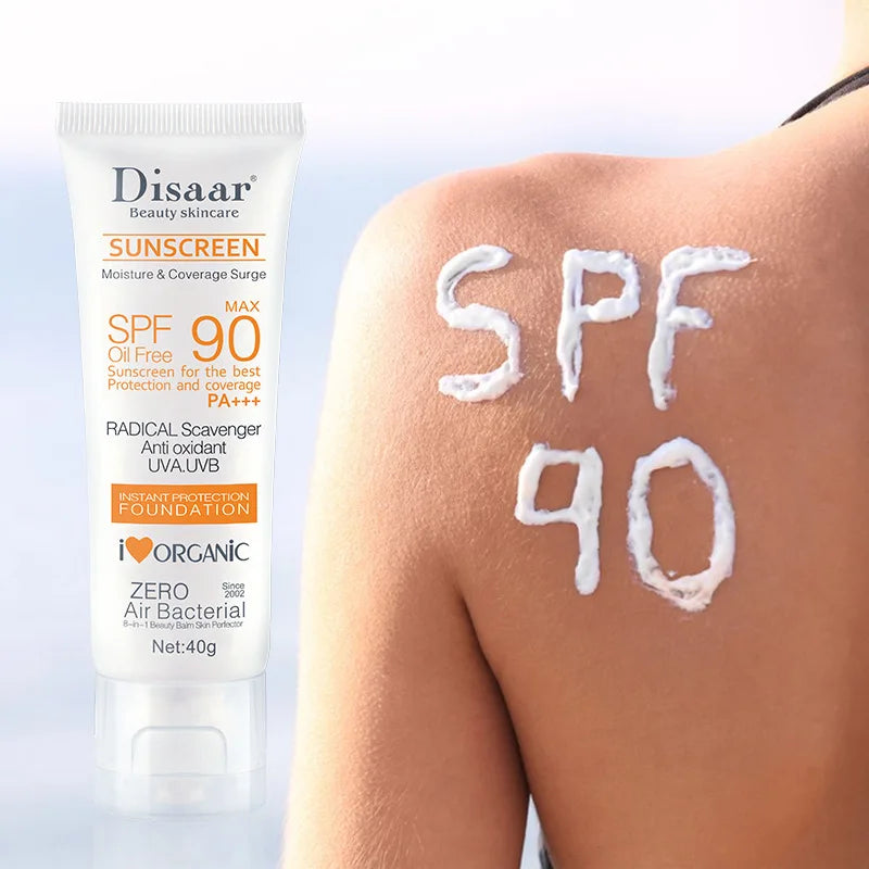 SPF 90+ Waterproof Sunscreen for Face & Body - Anti-Aging Sunblock Cream