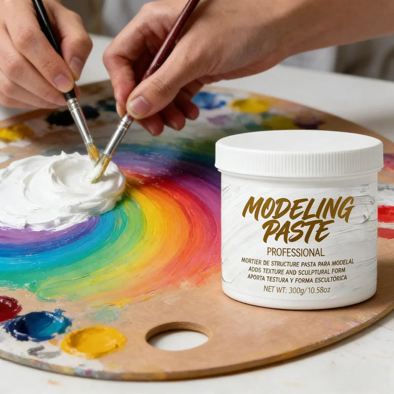 300g Textured Modeling Paste for Artists - Quick-Dry, No-Crack Acrylic Medium