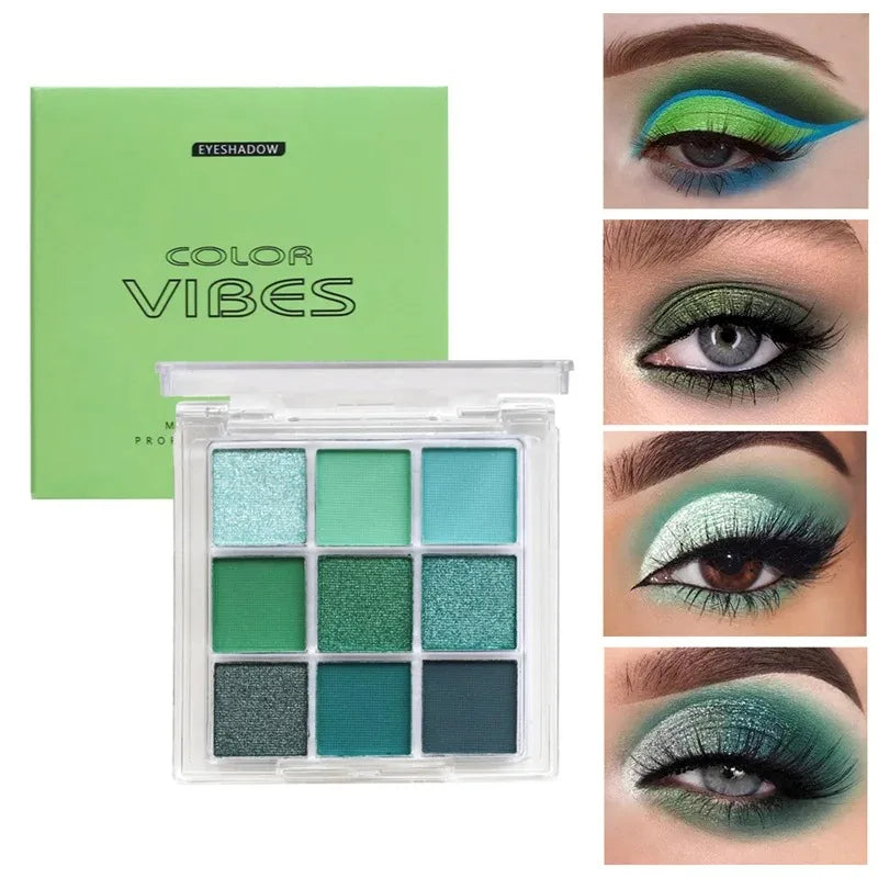 Colorful Glitter Eyeshadow Palette with Long-Lasting Shimmer & Matte Finishes