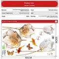 Flowers Wall Stickers - Aesthetic Removable Wallpaper for Living Room & Bedroom