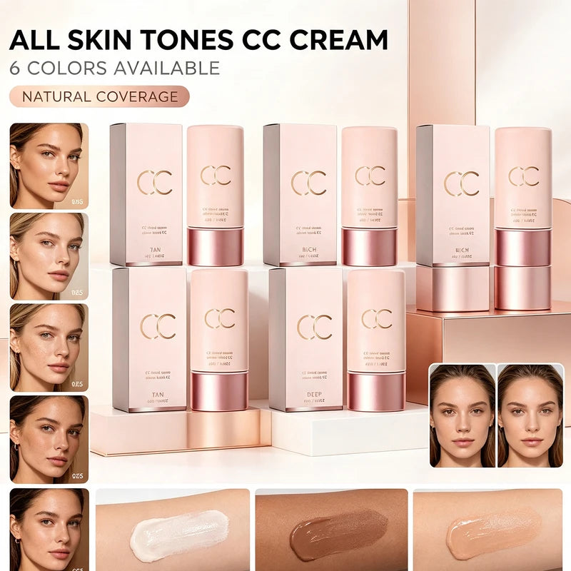 Multi Skin Type CC Tinted Moisturizer Hydrating Tone Up Cream for Blemish Cover 40g