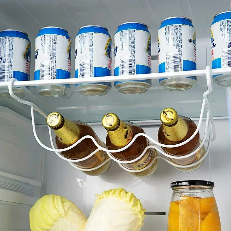Refrigerator Organizer Rack for Bottles - Space Saver Kitchen Storage Shelf