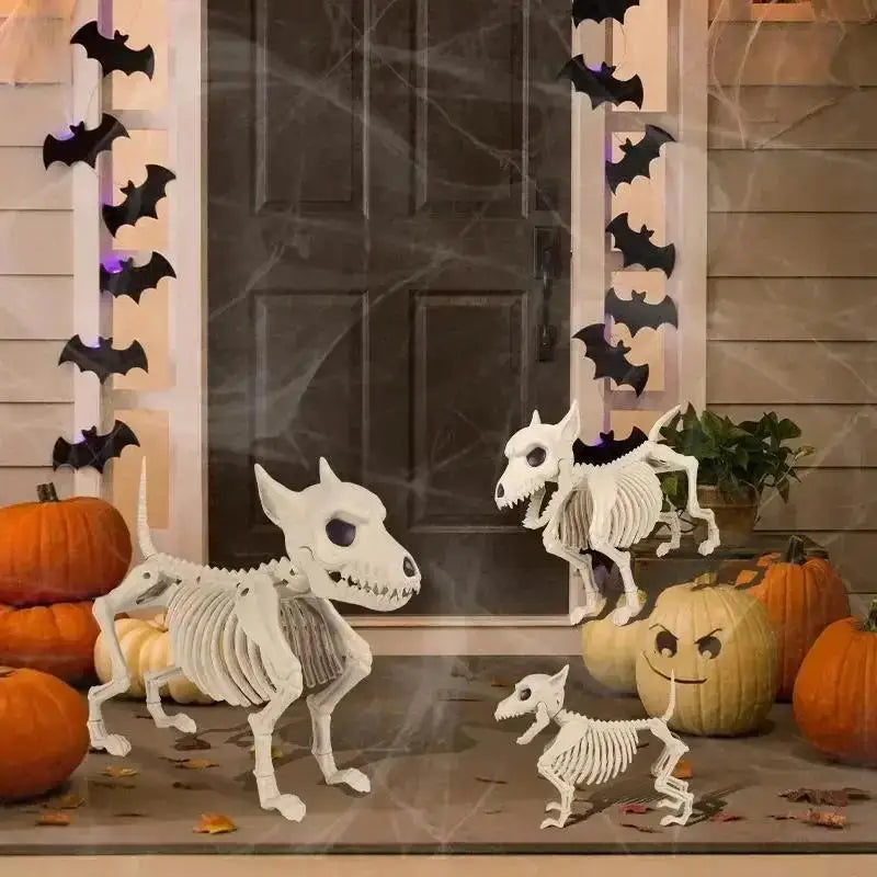 Halloween Skeleton Wolf Decor Props - Indoor Outdoor Garden Horror Animal Models