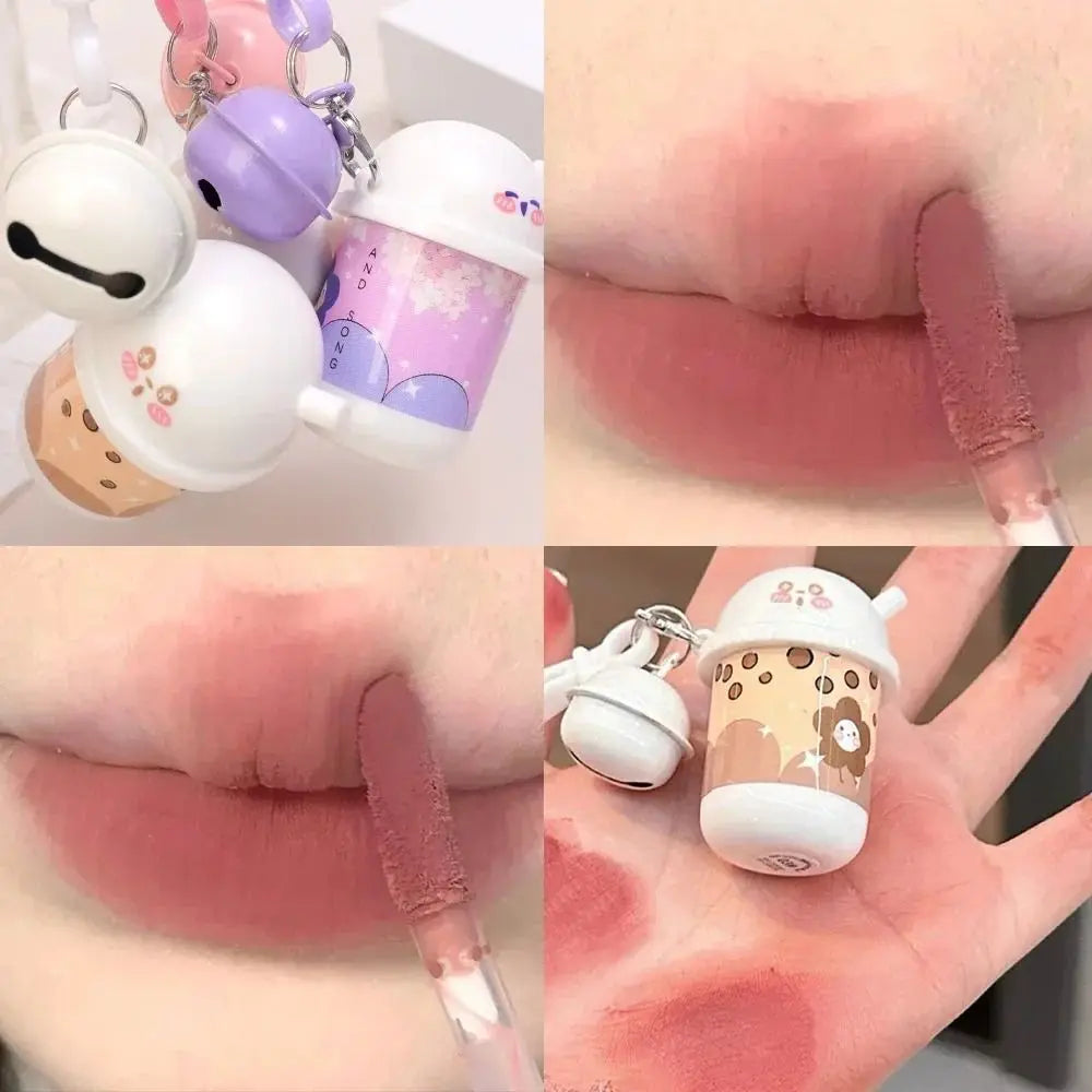 Matte Lip Gloss Waterproof Velvet Lipstick Keychain Makeup Gift - Multiple Colors