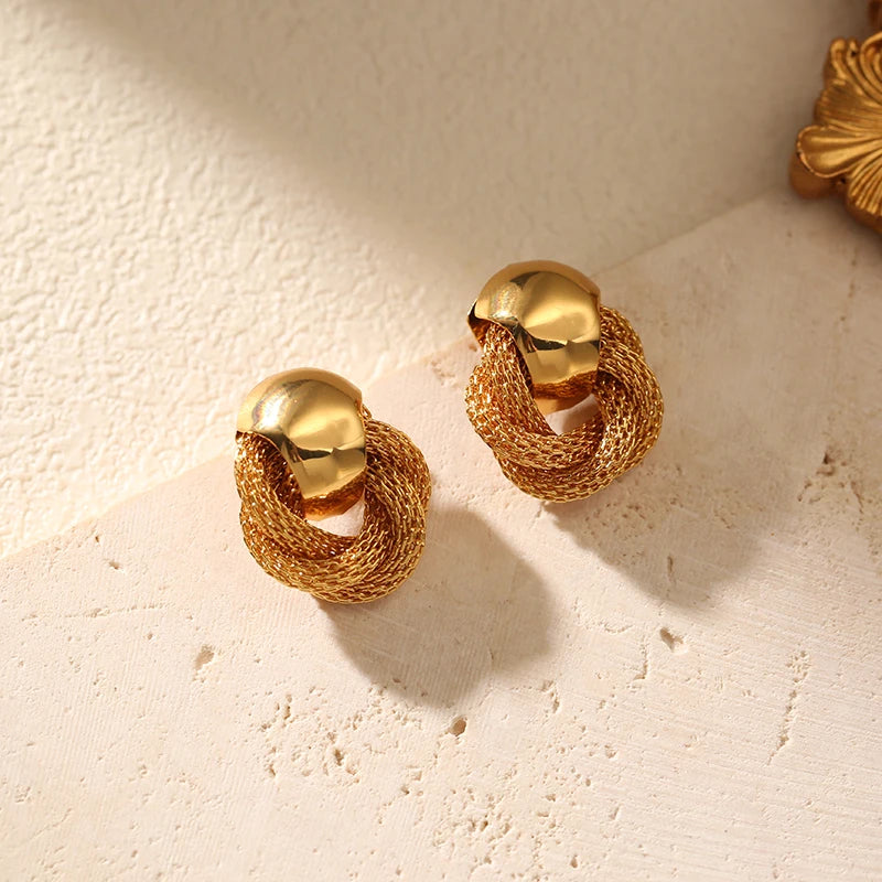 Small Gold Color Stud Earrings for Women - Waterproof Jewelry Gift