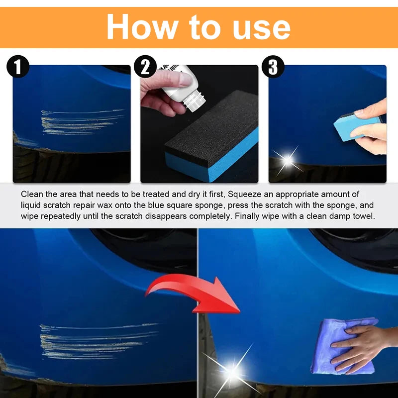 Car Scratch Remover Kit - Auto Paint Repair & Polishing Tool for Mild Scratches