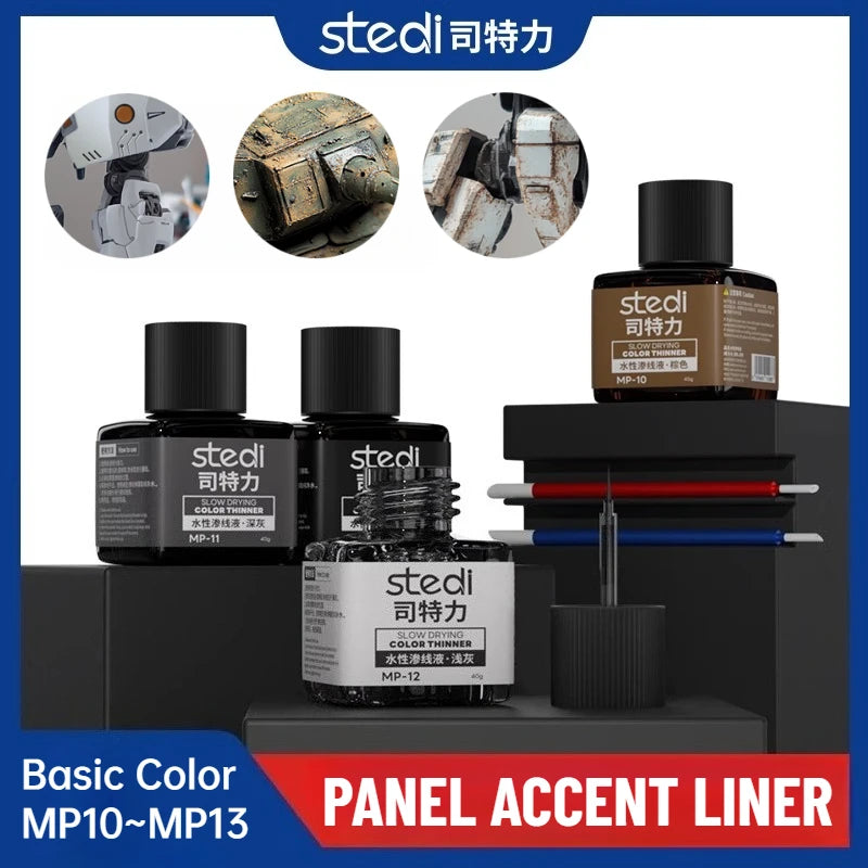 Water-Based Weathering Paint for Model Kits - 40g Hobby Paints with Accent Colors