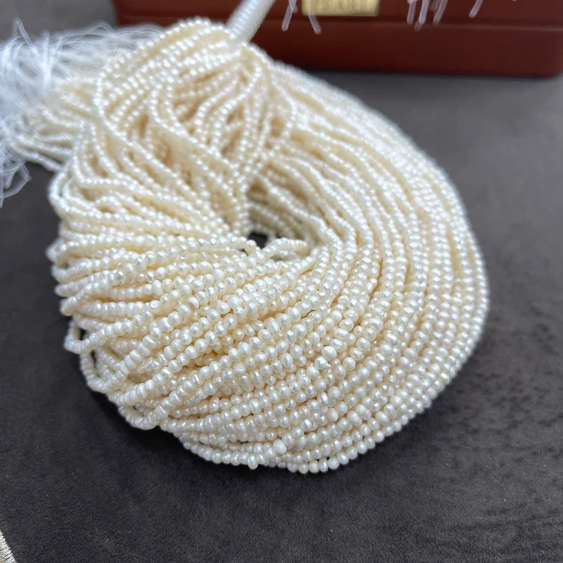 Natural 2-3mm Freshwater Pearl Beads for Jewelry Making Loose Beads - White & Colors