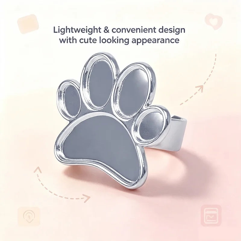 Nail Art Mixing Ring Palette, Paw Print Design