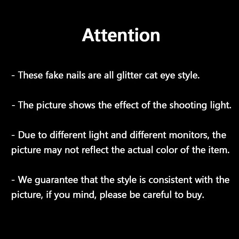 Halloween Sparkling Red Cat Eye Fake Nails - Detachable Press-On Manicure with Glue Wholesale