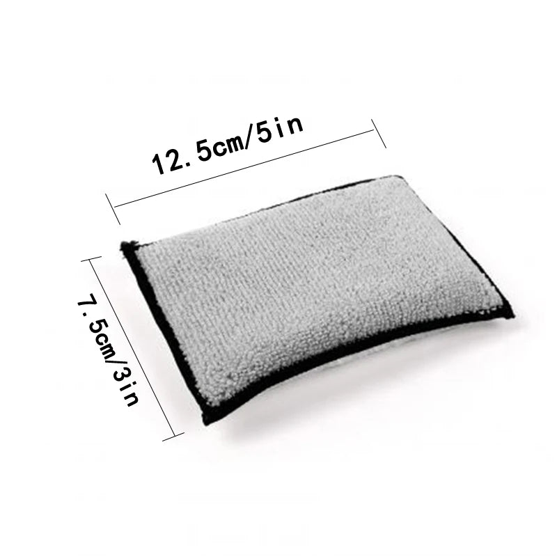 5pcs Double-Side Car Interior Scrubbing Sponge for Leather & Plastic Cleaning